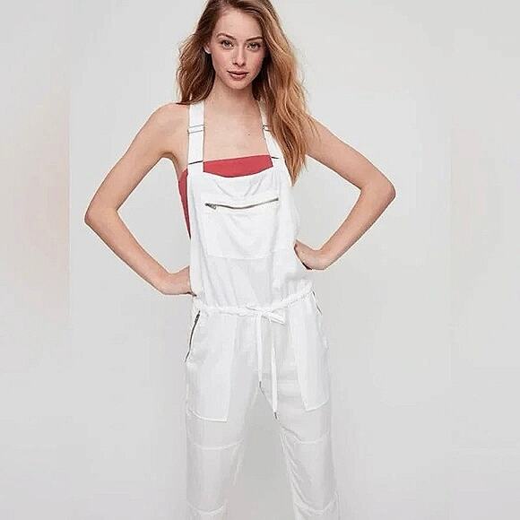 Aritzia Wilfred Valletta White Sleeveless Overalls  Romper Jumpsuit Size XXS - Picture 3 of 10